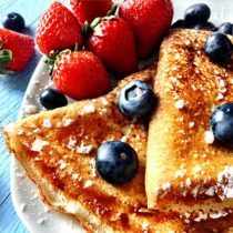 crepes con fresas